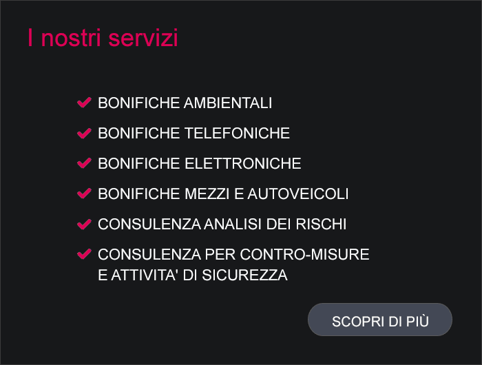 spystop servizi anti spionaggio